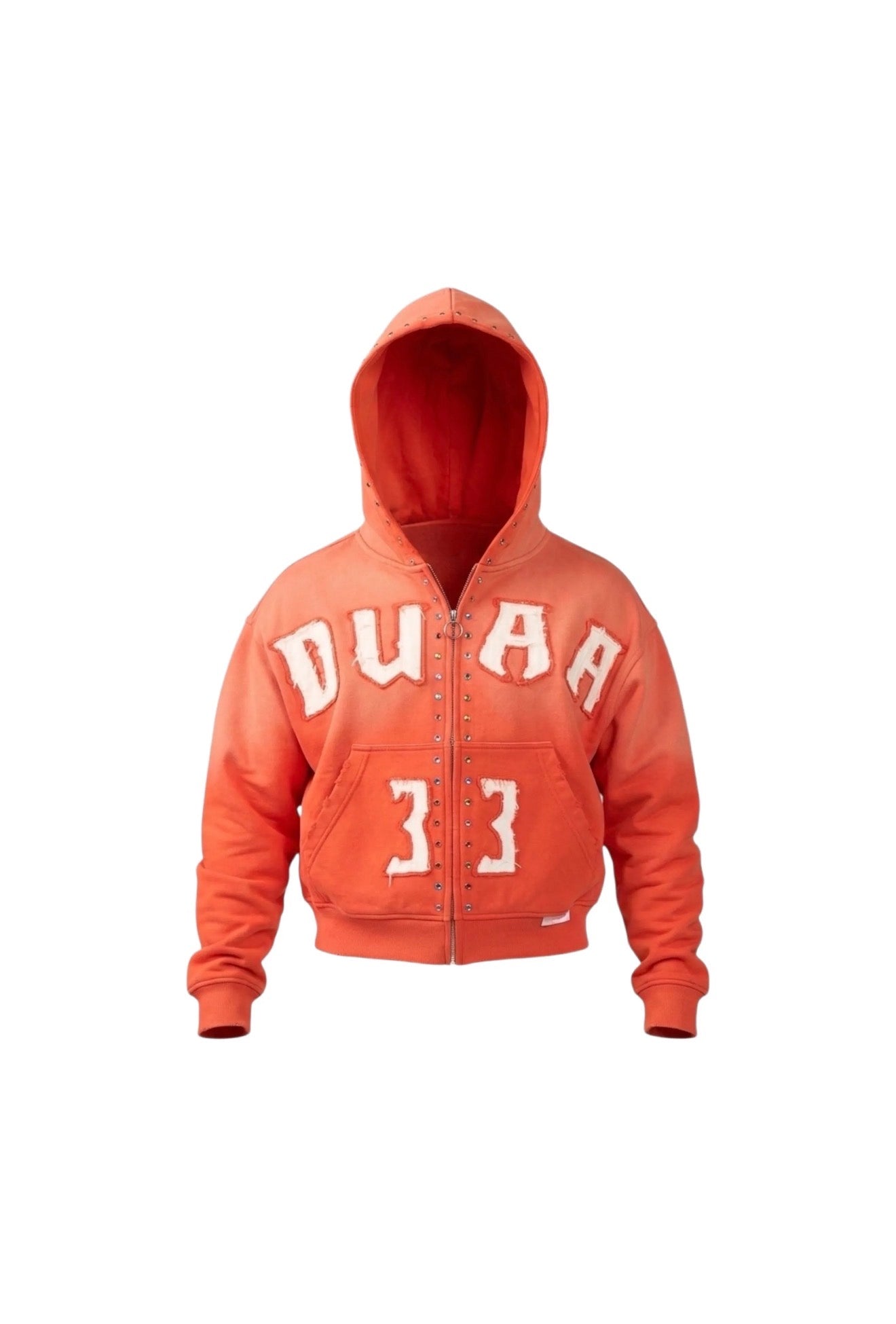 Duaa distressed crystal hoodie