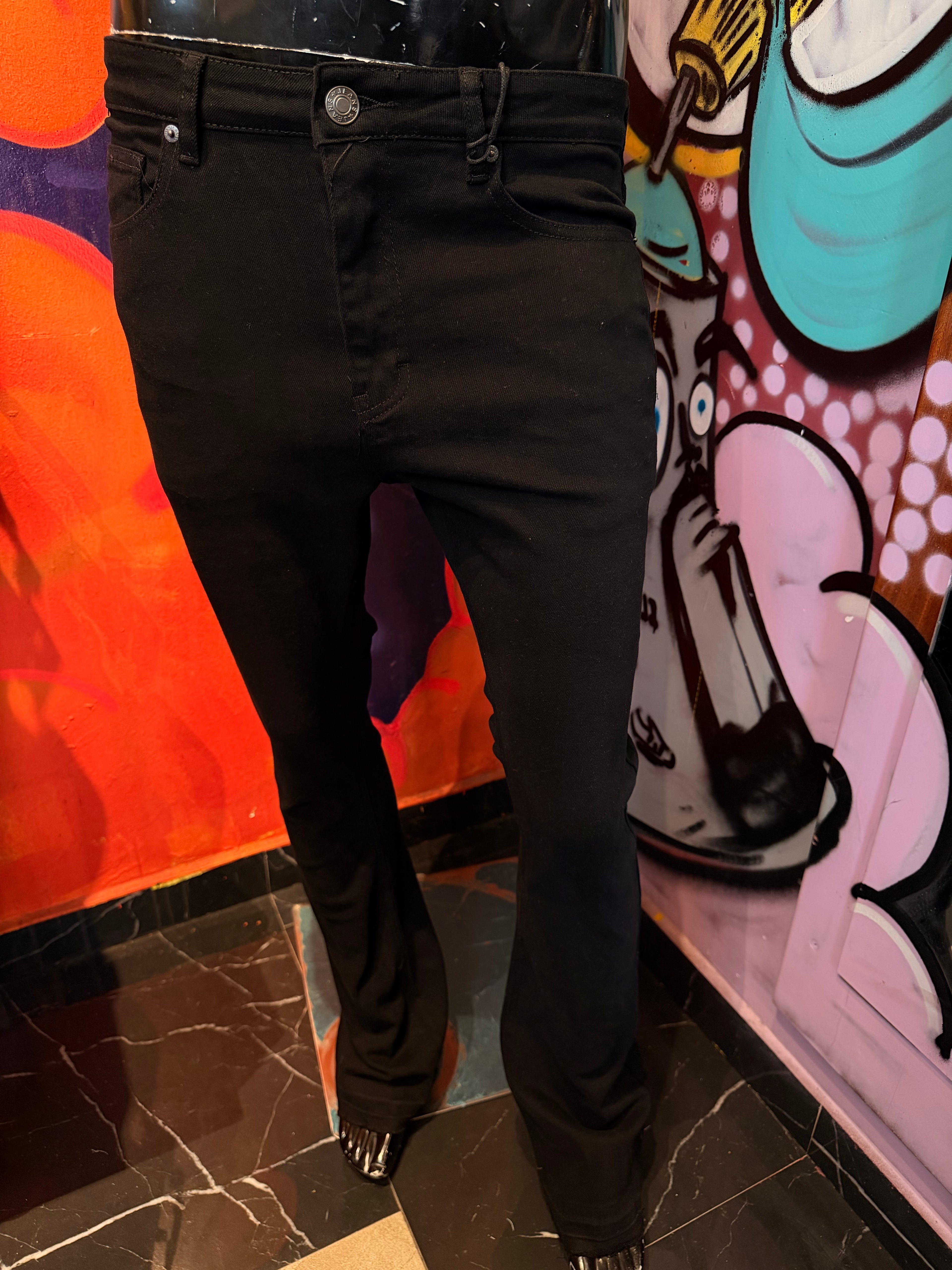 Cornell Slim Flare Jeans - Black