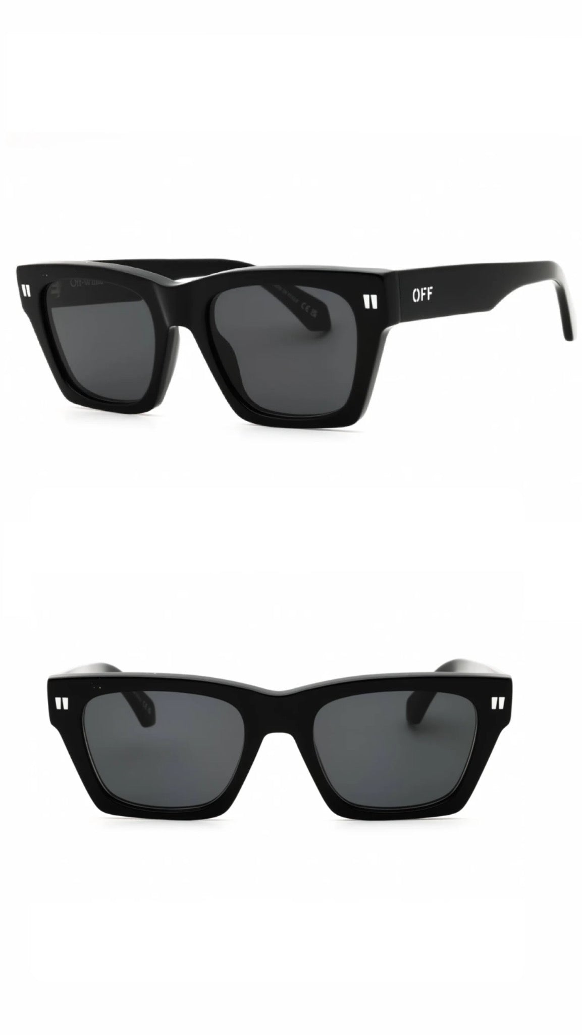Off-White Unisex Sunglasses - Black Acetate Cat Eye | VALDEZ OERI13XS25PLA0011007