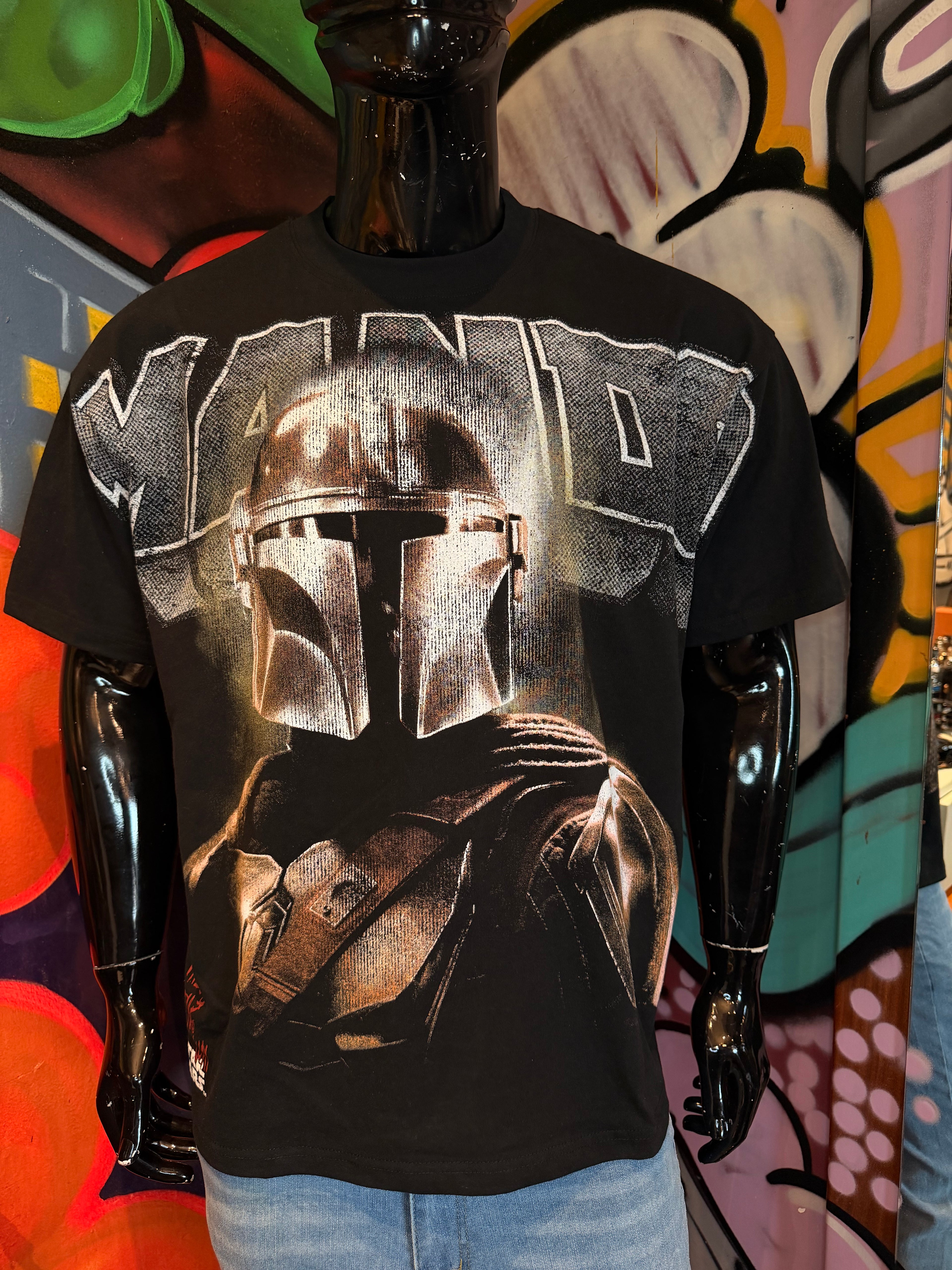 Star Wars Mandalorian Heavy Weight Boxy Short Sleeve Tee - Black