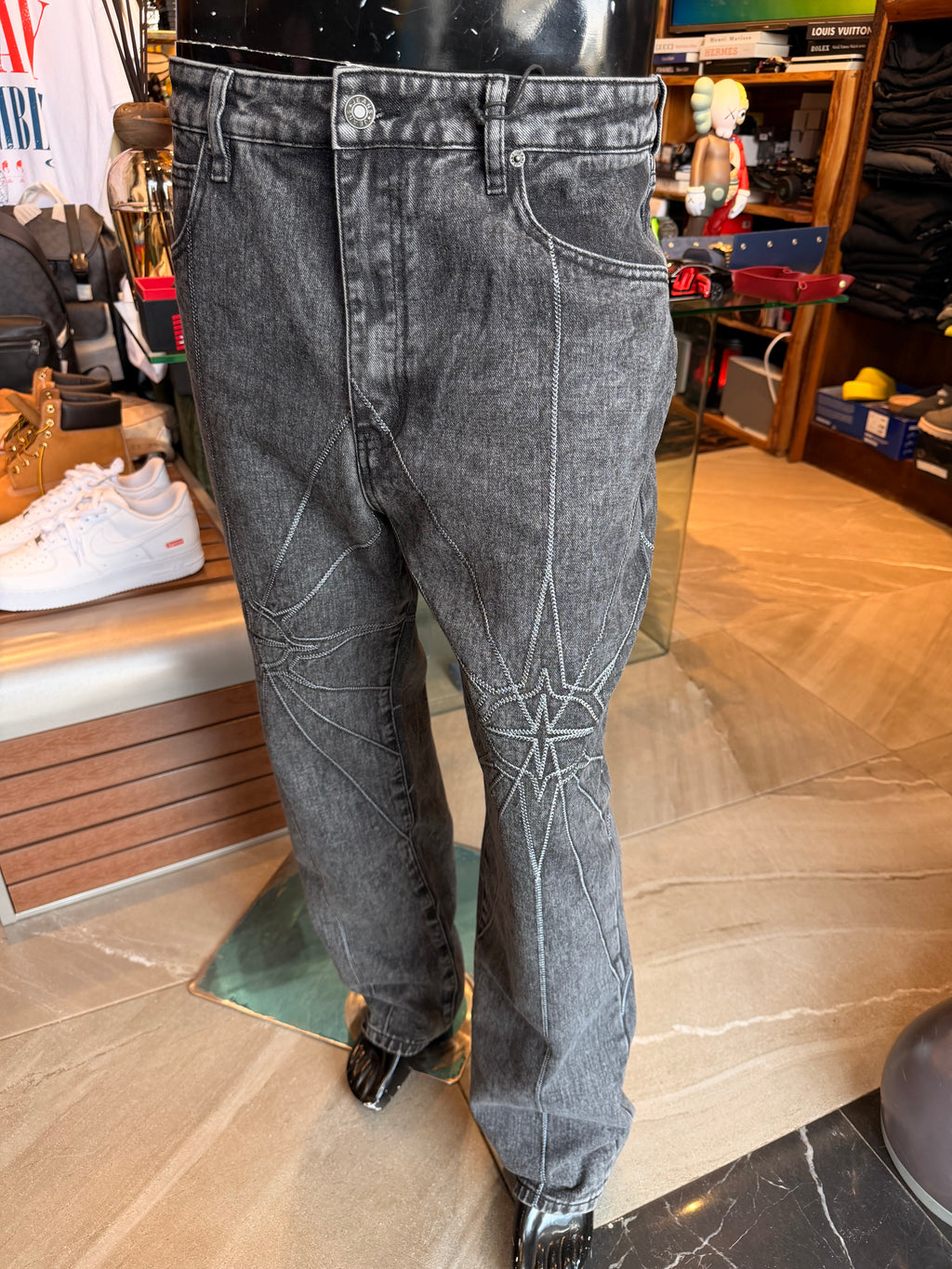 Straight Galaxy Star Jean - Black