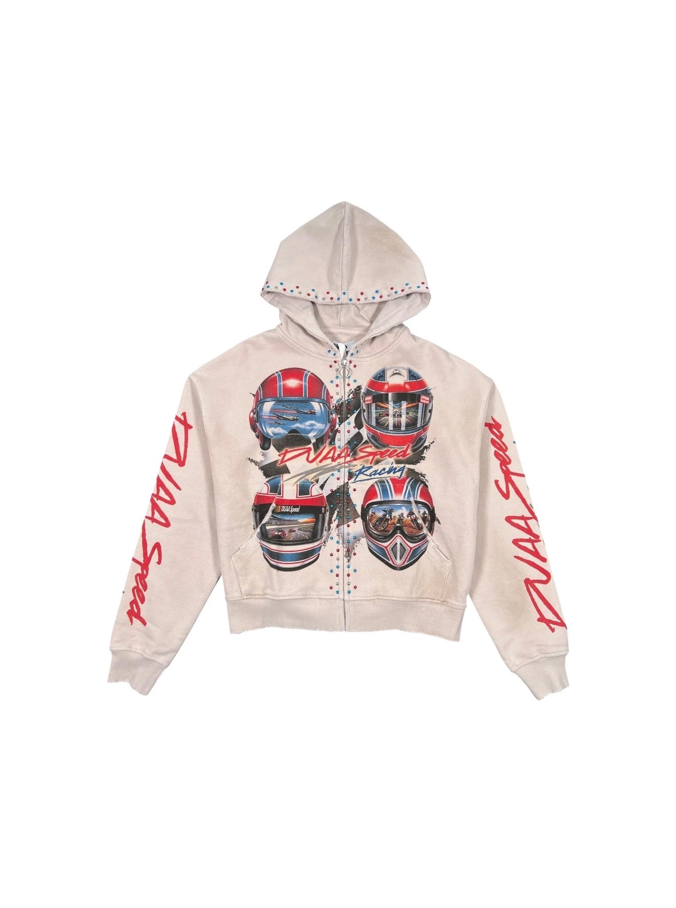 Duaa graphic beaded hoodie