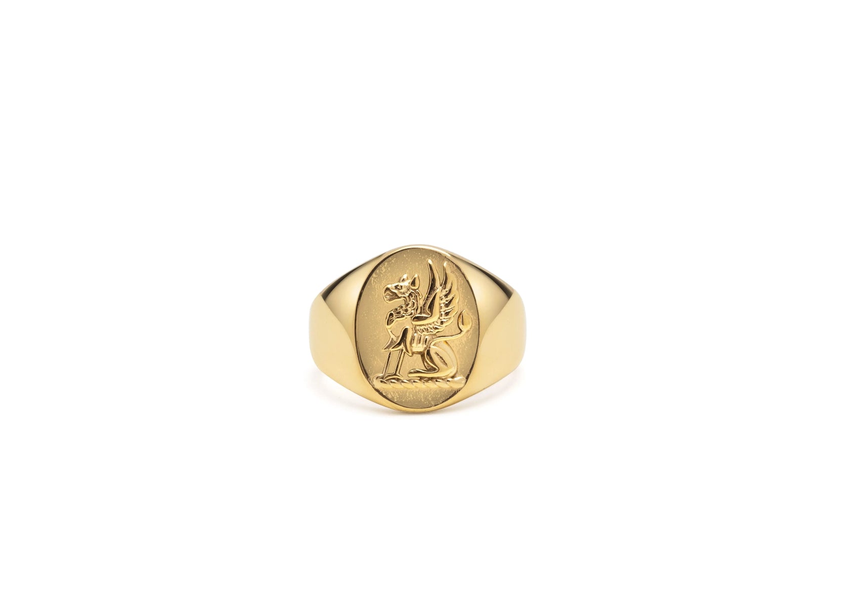 Nialaya Jewelry lion crest signet ring