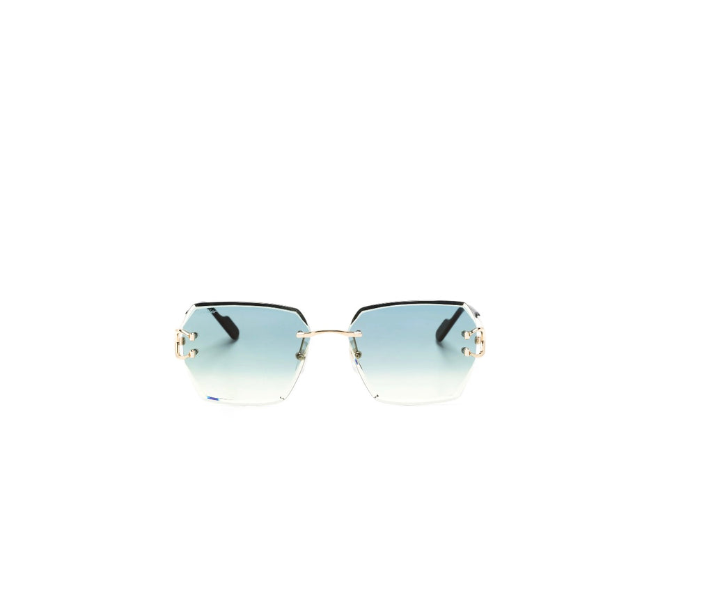 CARTIER EYEWEAR SIGNATURE C DE CARTIER GEOMETRIC-FRAME SUNGLASSES
