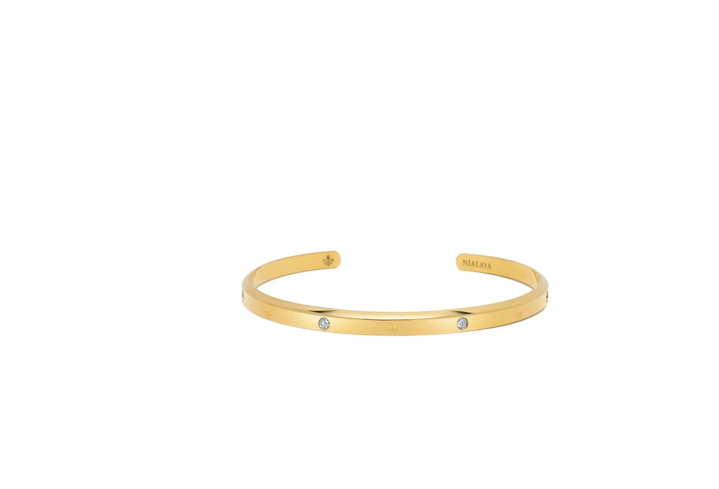 Nialaya Jewelry fluer de lis open cuff bracelet