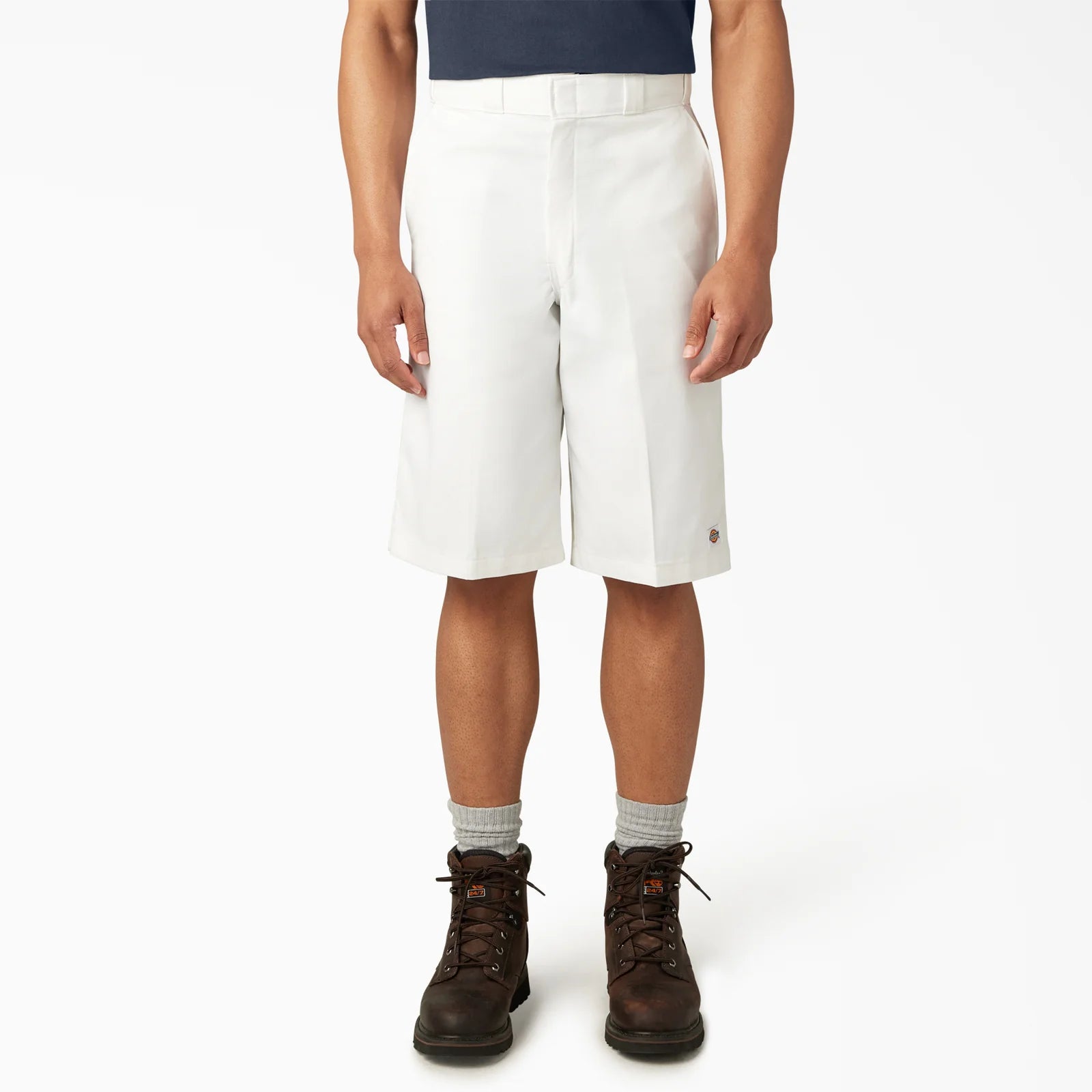 Loose Fit Flat Front Work Shorts, 13"