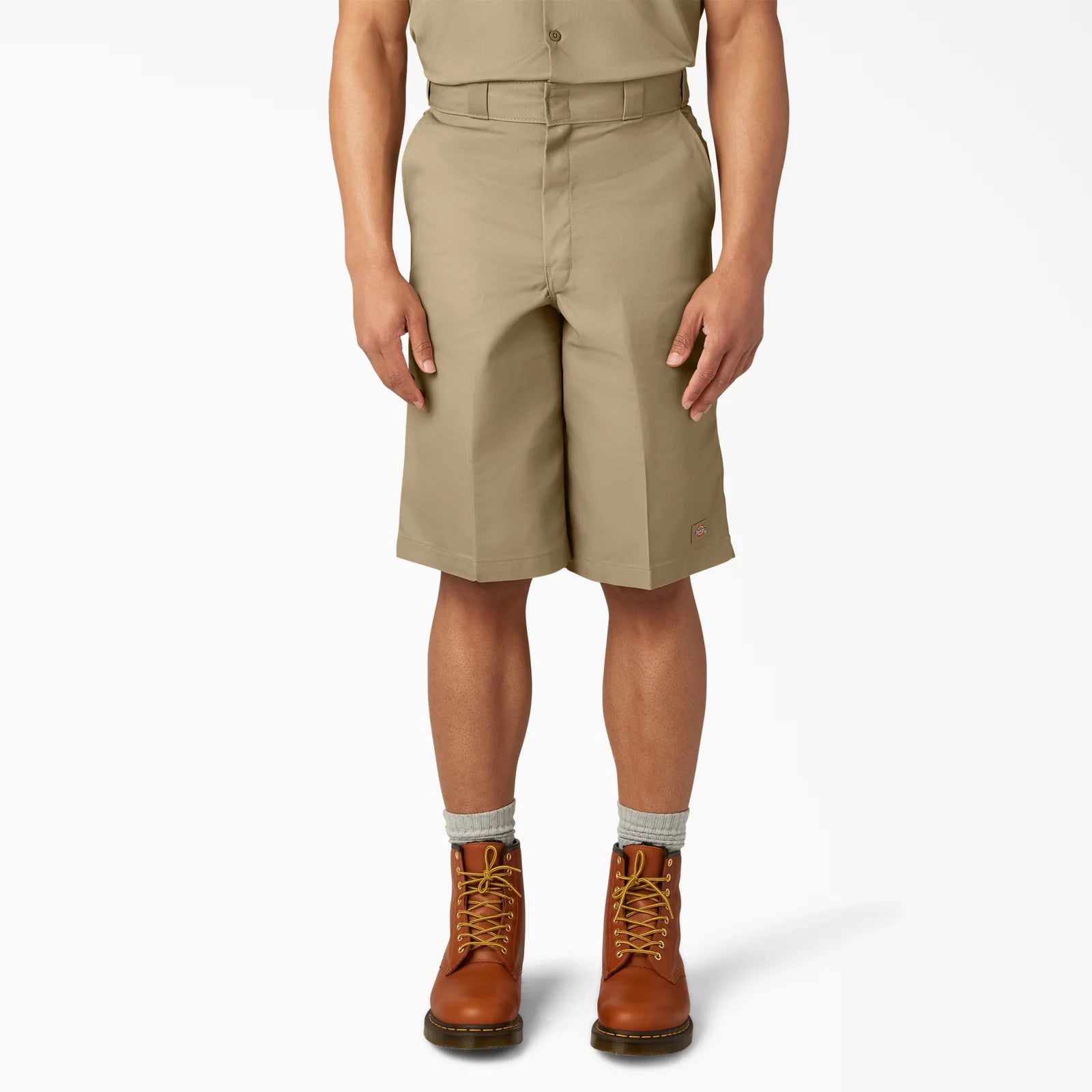 Loose Fit Flat Front Work Shorts, 13"