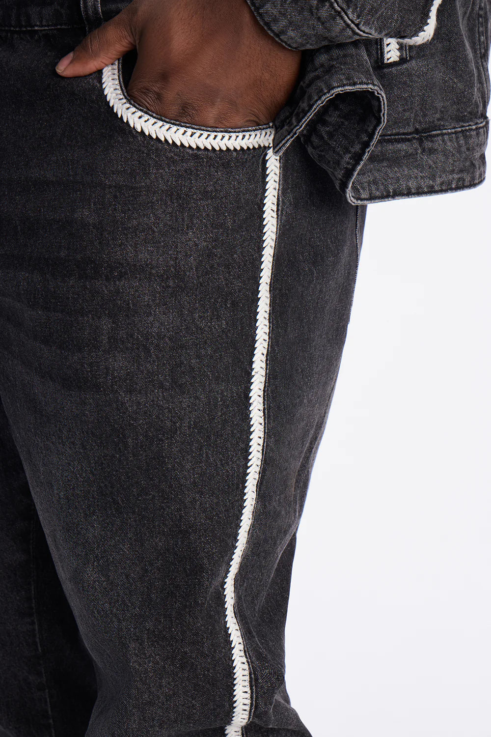 Slim Crochet Jean - Black Wash