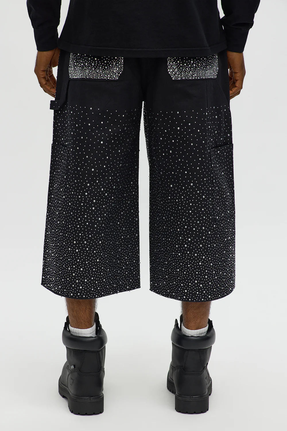 Extreme Baggy Flashing Lights Short - Black