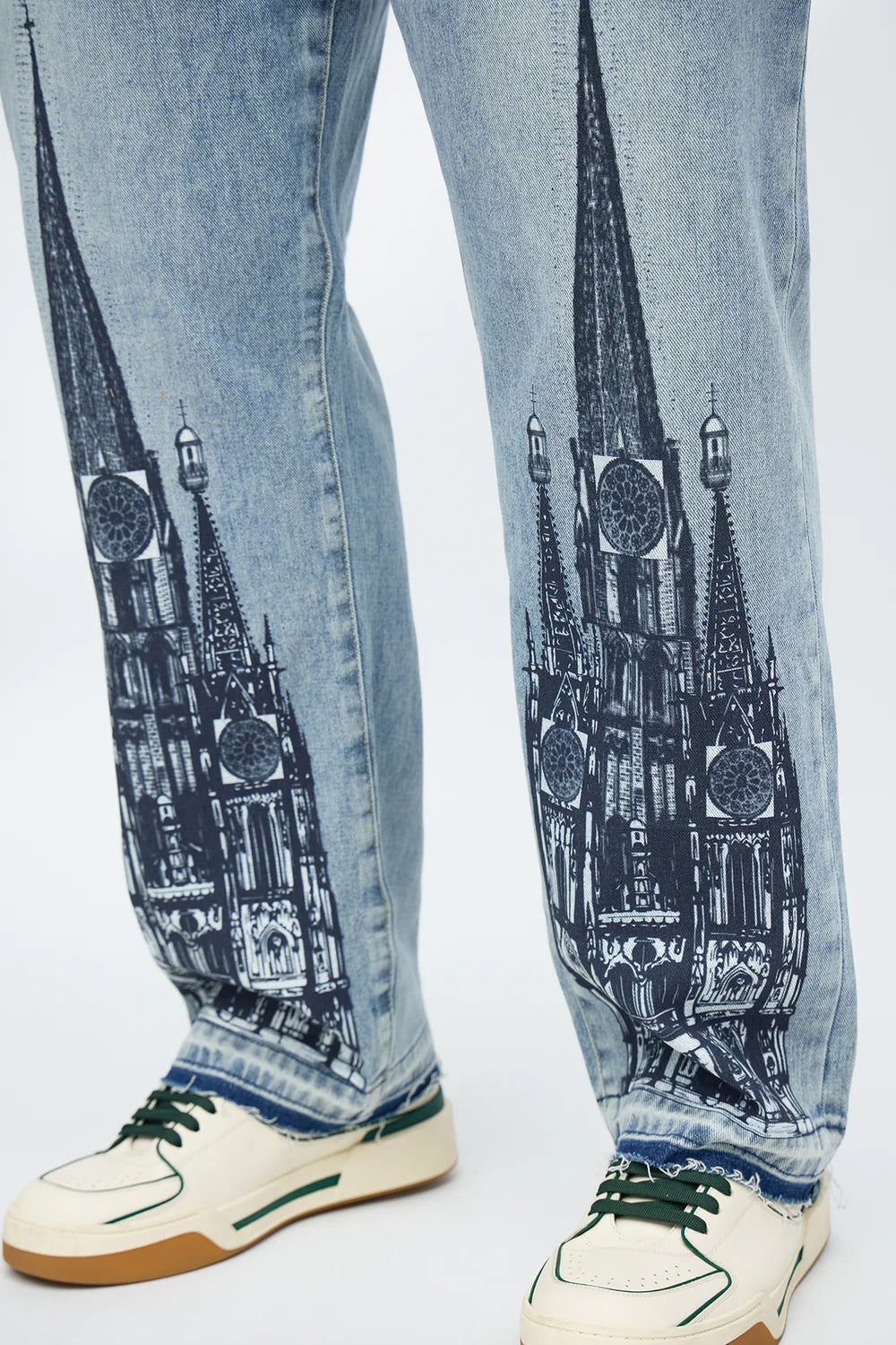 Straight Cathedral Jean - Medium Blue Wash