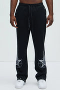 Tyson Lowkey Straight Sweatpants - Black