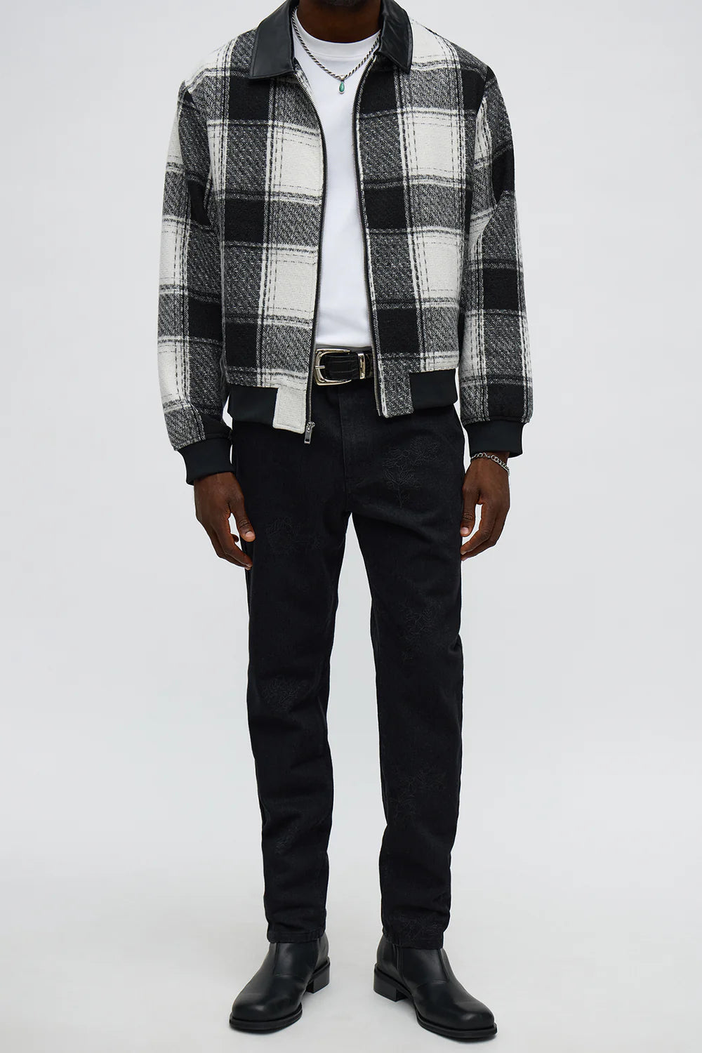 Slim Planted In Me Embroidered Jean - Black