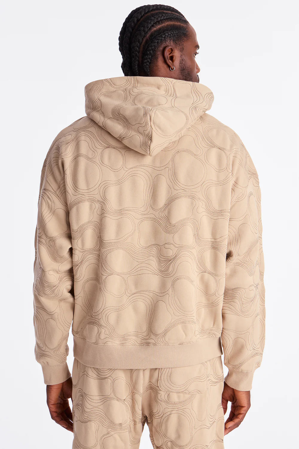 Elevation Stitch Oversized Hoodie - Taupe