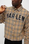 Relaxed fit Harlem Plaid Long Sleeve Button Up - Brown Combo