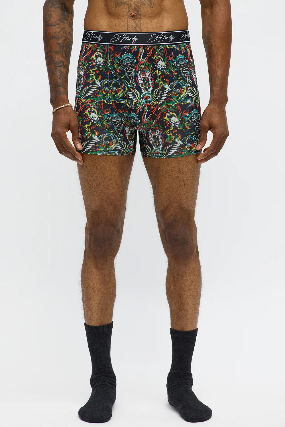 Ed Hardy Love Kills 3 Pack Boxer Briefs - Multi Color