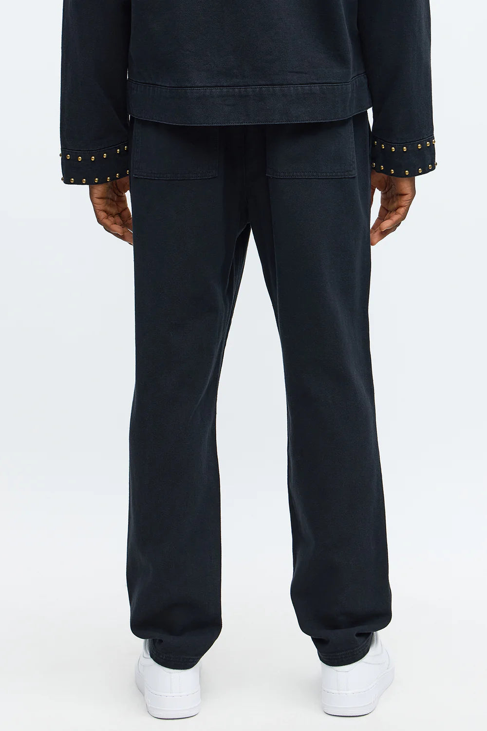 Slim Studded Pant - Black