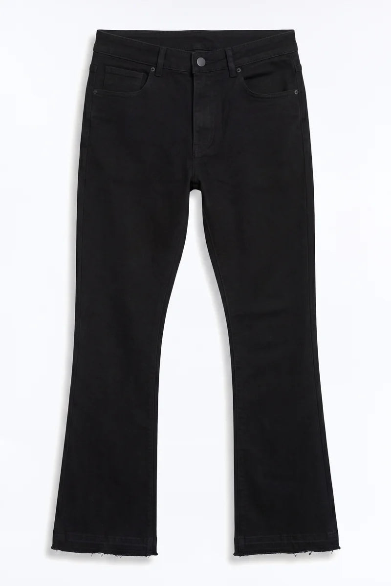 Cornell Slim Flare Jeans - Black