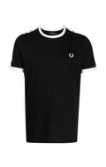 Fred Perry logo-tape cotton t-shirt