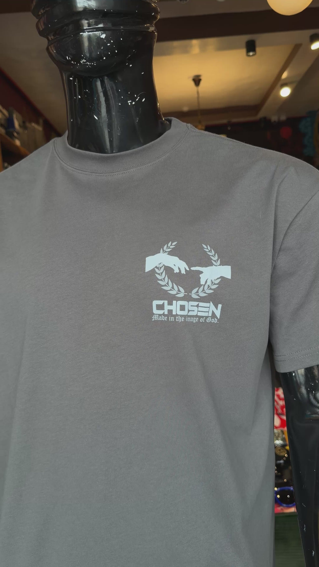 The Chosen One Oversized Premium Short Sleeve Tee - Charcoal