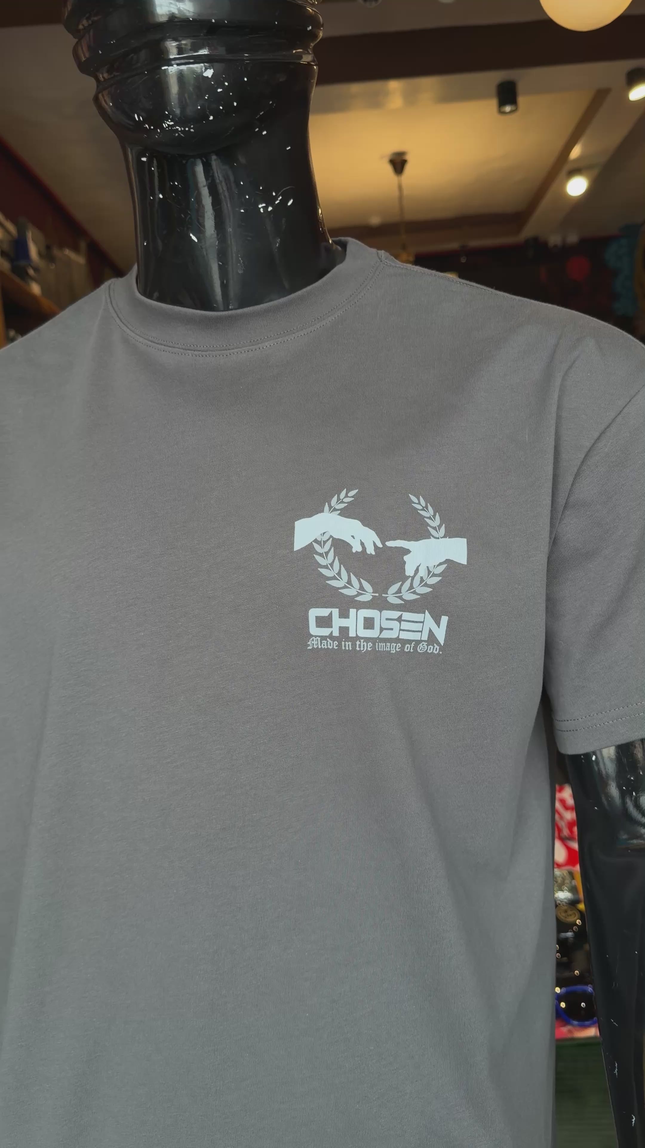 The Chosen One Oversized Premium Short Sleeve Tee - Charcoal