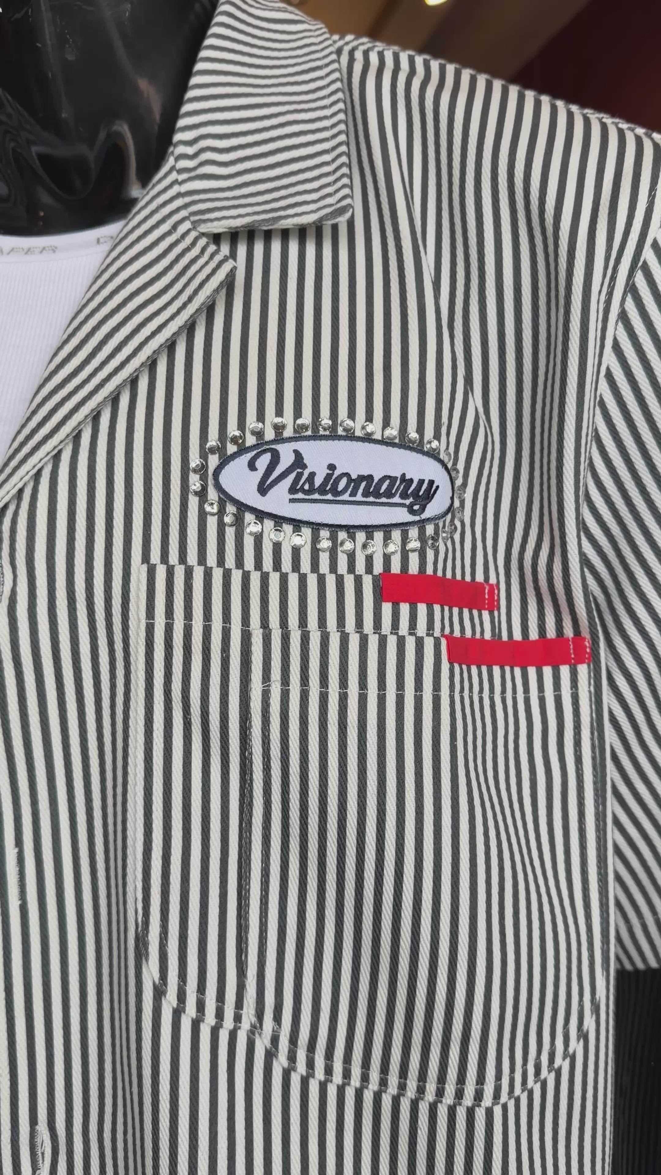 Cropped Pit Crew Mechanic Shirt